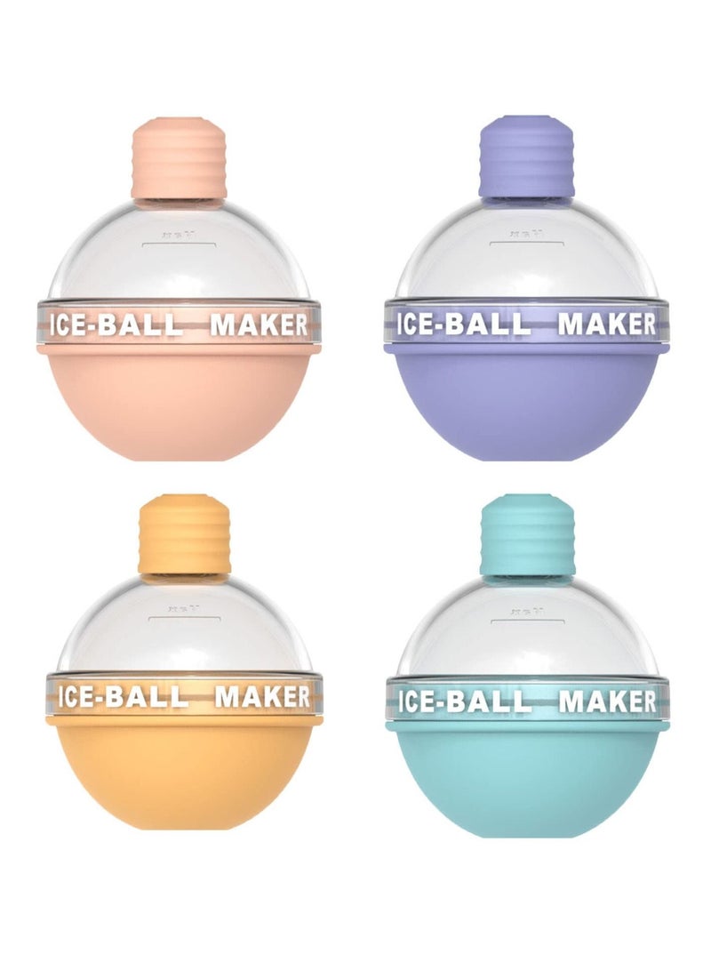 Y&D Ice Ball Mold, Silicone Spherical Reusable Maker for Coffee Beverage Cold Drink Making DIY Home Kichen 4 pcs - Image 1