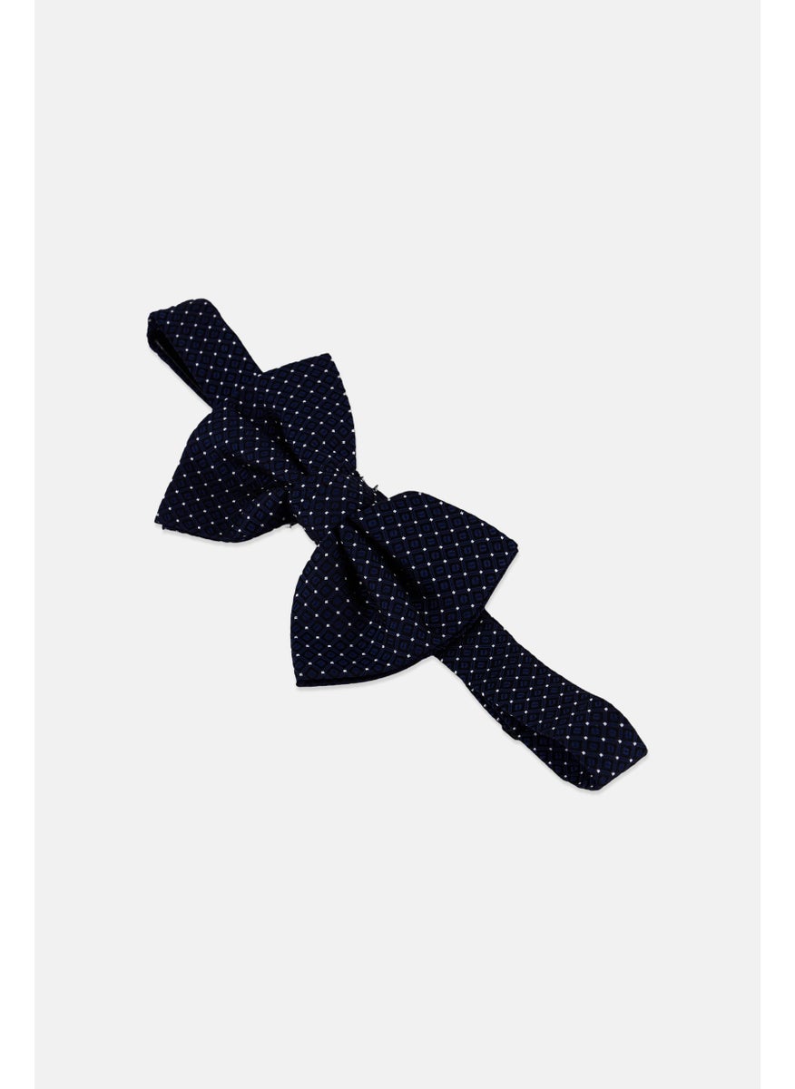 EMPORIO ARMANI Men Dotted Print Bow Tie, Navy  - Image 1