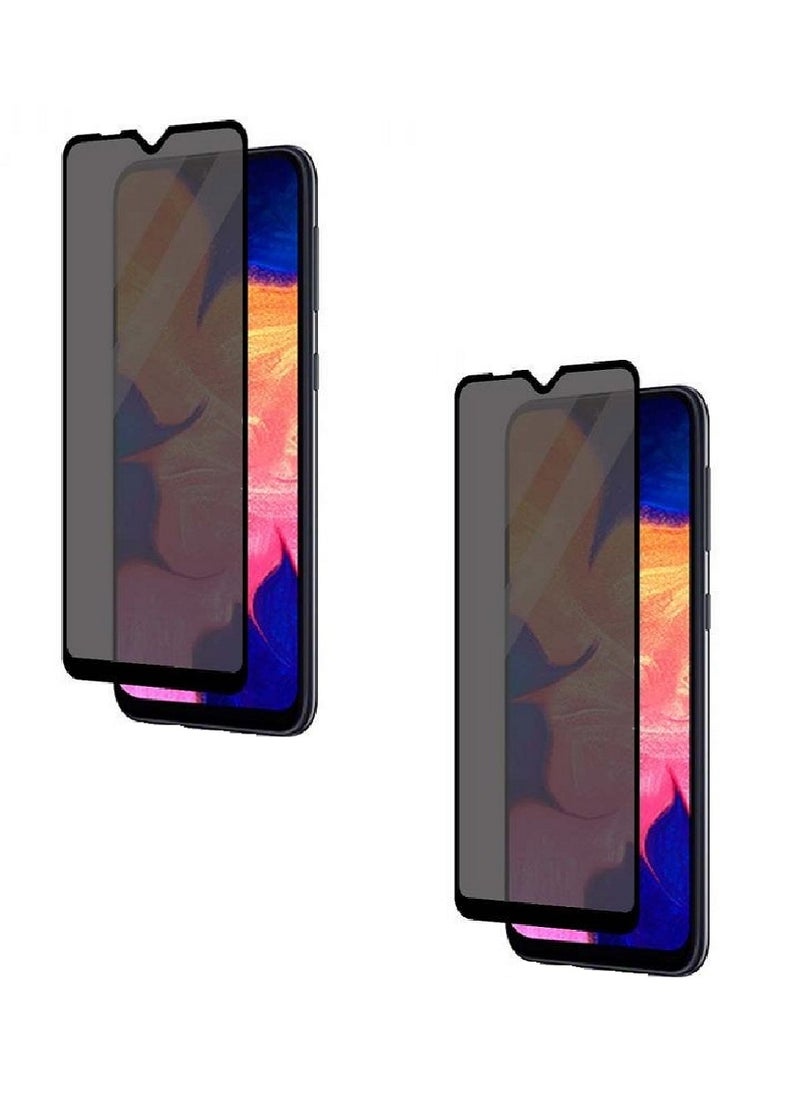Super 2 Pieces Tempered Glass Screen Protector Anti-Spy Privacy Designed For Samsung Galaxy A10 Full Screen Coverage And Bubble Free - Image 1
