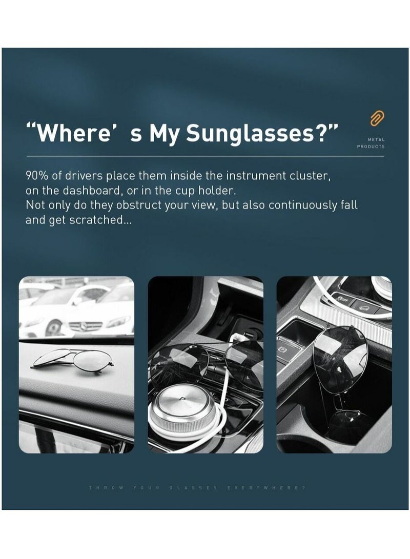 Baseus Universal Car Sunglasses Holder & Eyeglasses Storage Clip – Fastener Hanger for Sun Visor, Perfect for Cars, SUVs, and Trucks – Organize Your Eyewear with Style, Easy Access, Durable Design – Ideal for Sunglasses, Reading Glasses, and More- Black - Image 5