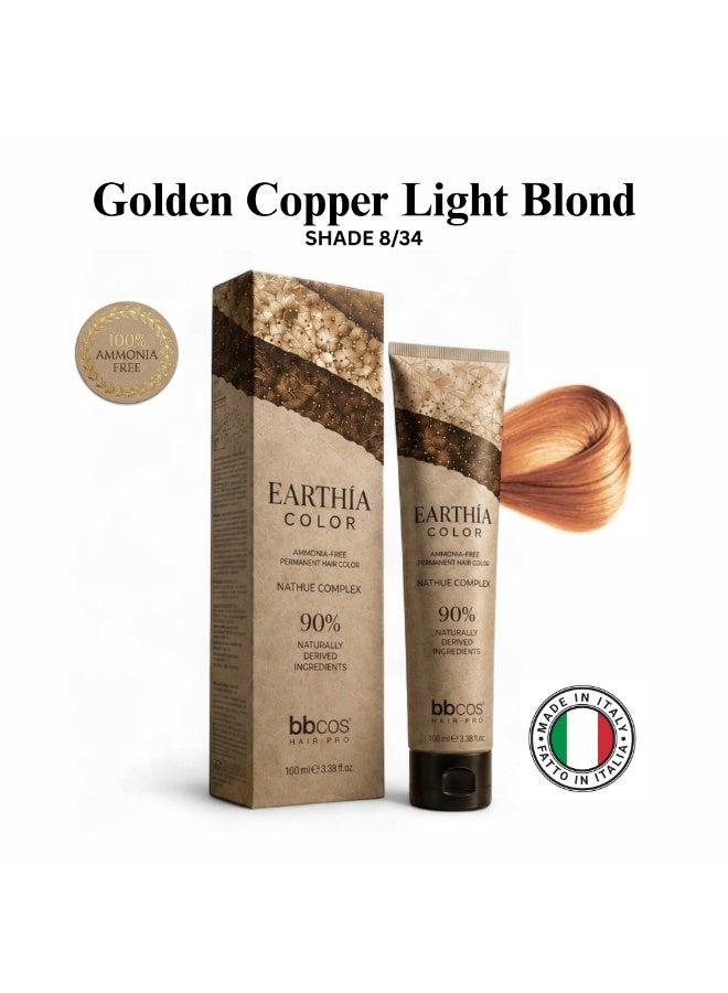 bbcos Earthia Hair Color 100ml 8.34 - Image 1