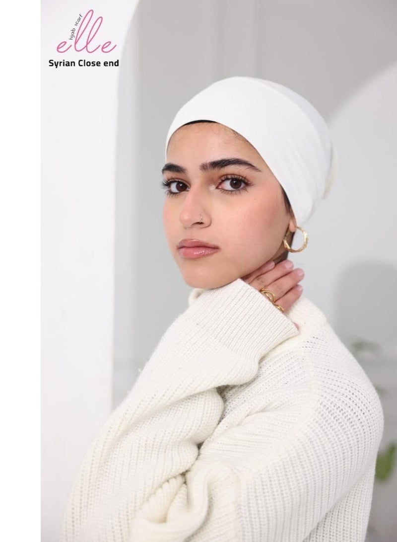 ايل بندانه بونيه قطن مقفولة بدون خياطة للمحجبات – مريحة وخفيفة للتغطية اليومية والأناقة