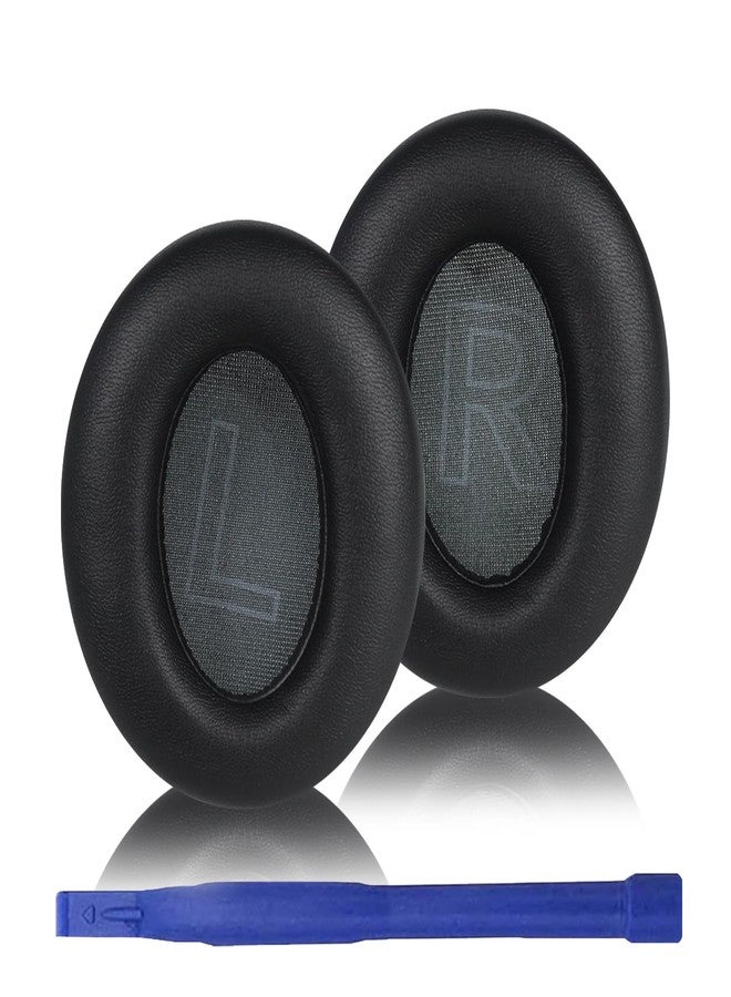 Adhiper وسادات أذن بديلة Adhiper لسماعات Anker Soundcore Life Q20/Q20i/Q20+، وسادات أذن Soundcore من Anker Life Q20 مع رغوة ذاكرة ناعمة و جلد بروتين (أسود) - Image 1