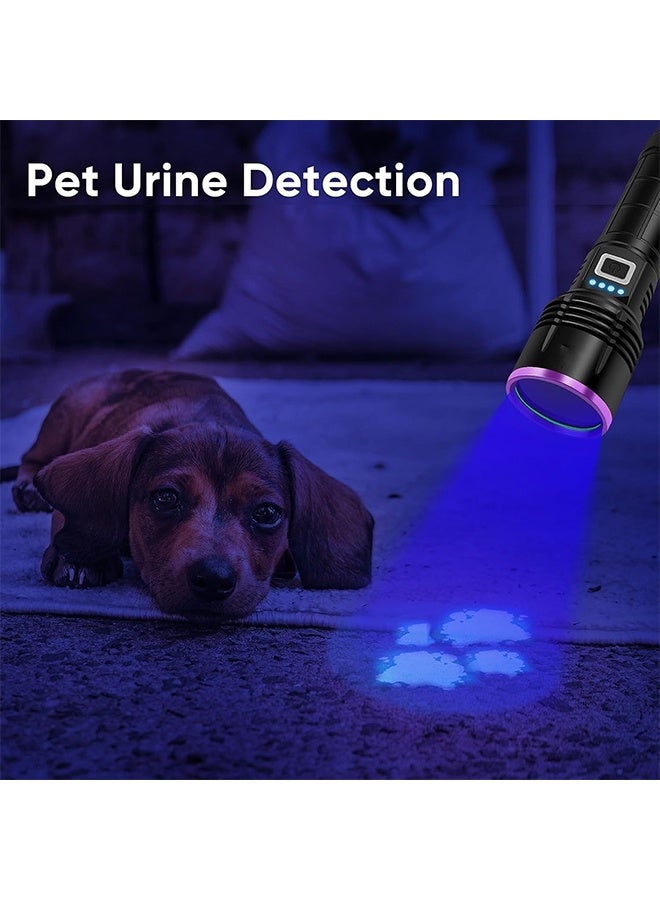 DAREU 20W 365nm UV Flashlight – Rechargeable Black Light Torch for Pet Urine Detection, Resin Curing, Golf Ball Finder, Note Checking, Rock Hunting, Scorpion Spotting - Image 4