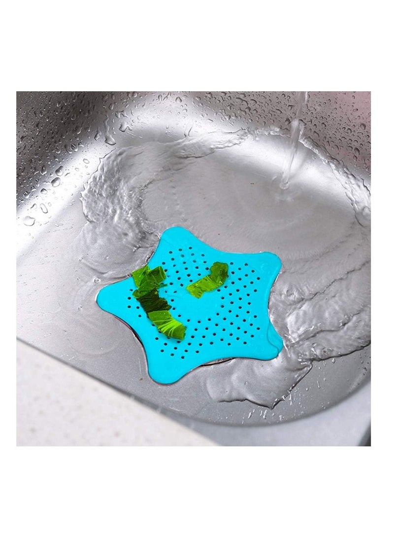BLOOMING TIME 4Pcs Drain Stopper Silicone Drain Hair Catcher Shower Sink Strainer Filter for Kitchen Bathroom White/Green/Red/Blue  - Image 2
