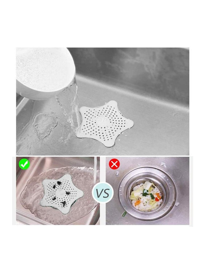 BLOOMING TIME 4Pcs Drain Stopper Silicone Drain Hair Catcher Shower Sink Strainer Filter for Kitchen Bathroom White/Green/Red/Blue  - Image 4