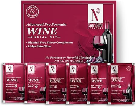 NUTRIGLOW مجموعة الوجه من نوتري جلو ناتشورالز بتركيبة متقدمة من النبيذ لبشرة متألقة خالية من العيوب ولون بشرة أفتح لجميع أنواع البشرة 211 أونصة - Image 1