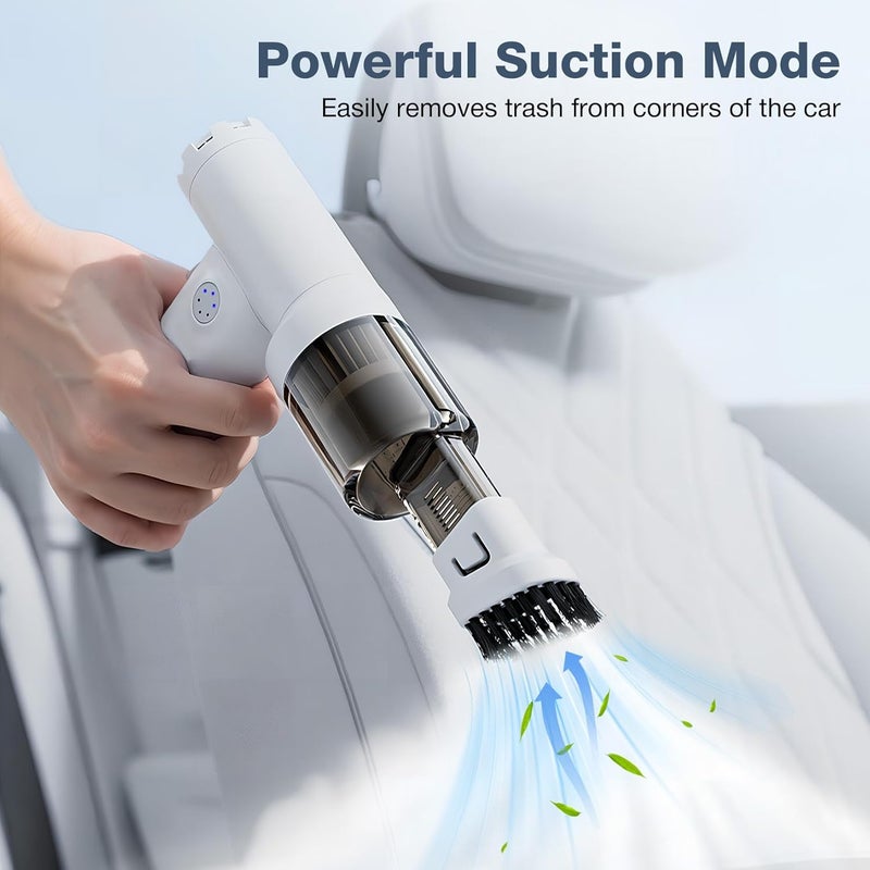 SHALL Compressed Air Duster 110000RPM, 4 in 1 Duster Brushless Motor, Cordless Air Blower & Suctioning, Turbo Jet Fan with Light, Handheld Vacuum Cleaner for PC/Keyboard/Outdoor/Home - Image 3