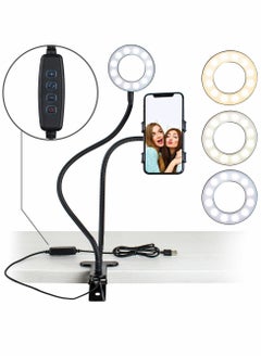 Y&D Selfie Ring Light with 24” Gooseneck Stand & Cell Phone Holder  - Image 1
