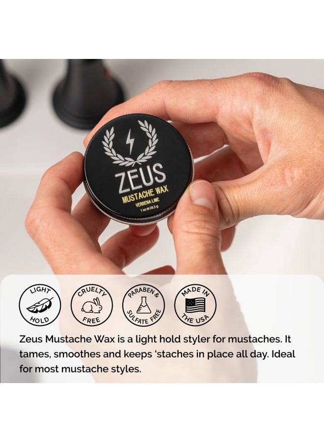 Zeus Mustache Wax - Natural Shine, Moisturizing, Conditioning & Styling Mustache Wax, Light-Medium Hold – MADE IN USA - Image 4