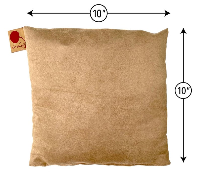 Hot Cherry Best Price Square Red Denim Cherry Pit-Stone Pillow, Microwavable Hot/Cold Compress, Sustainable Heating Pad, Moist Heat, Muscle Joint Pain Relief - Image 5