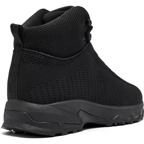 SHULOOK Non Slip Work Boots for Men Slip Resistant Lightweight Kitchen Chef Shoes for Restaurant Food Service Comfy Working Shoe Ankle Support Mesh Walking Footwear Black 11 - Image 4