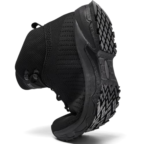 SHULOOK Non Slip Work Boots for Men Slip Resistant Lightweight Kitchen Chef Shoes for Restaurant Food Service Comfy Working Shoe Ankle Support Mesh Walking Footwear Black 11 - Image 5