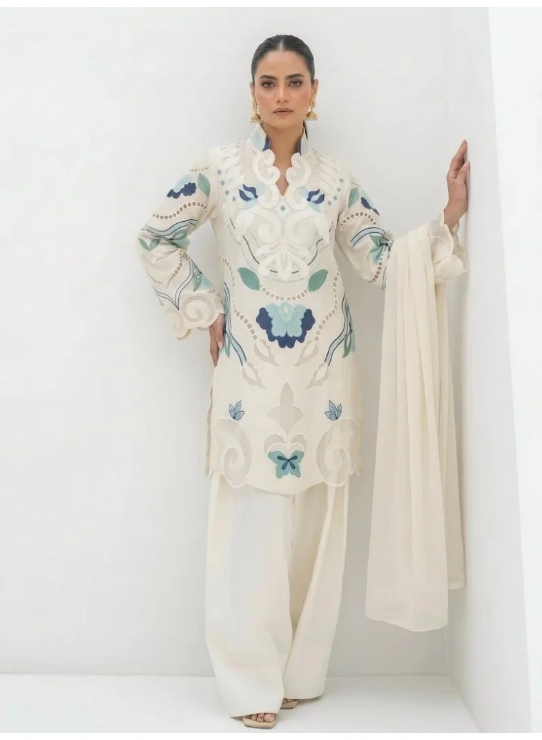 BAZM WHITE-NADIA H-2PCS-LUXURY-CHEST-42-44