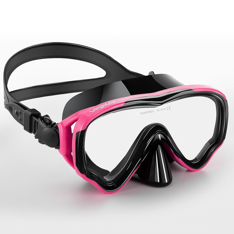 VegoVia Adult Swim Goggles with Nose Cover for Women Men, HD Clear Wide View Pool Water Nose Waterproof Shower Goggles Swimming Adult Diving Scuba Youth Mask Pool Underwater Beach Ocean Open Water - Image 1