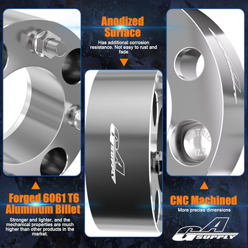 GAsupply 4x110 ATV Wheel Spacers 2 inch with 10×1.25 Studs, Wheel Spacer Adapters 74mm Hub Bore, Compatible with Honda, Suzuki, Yamaha, Bombardier(Read Listing for Year Model Info), 4 Pack - Image 4