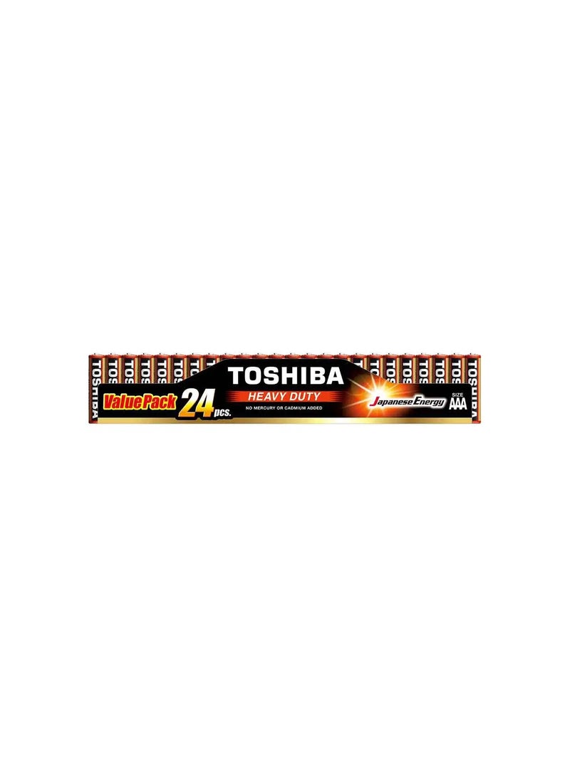 Toshiba Heavy Duty Aaa 1.5V Battery, Pack Of 24 Pcs
