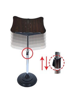 Generic Holy Quran holder, wood head, base, stainless steel column, 90 degree rotation axis  - Image 4