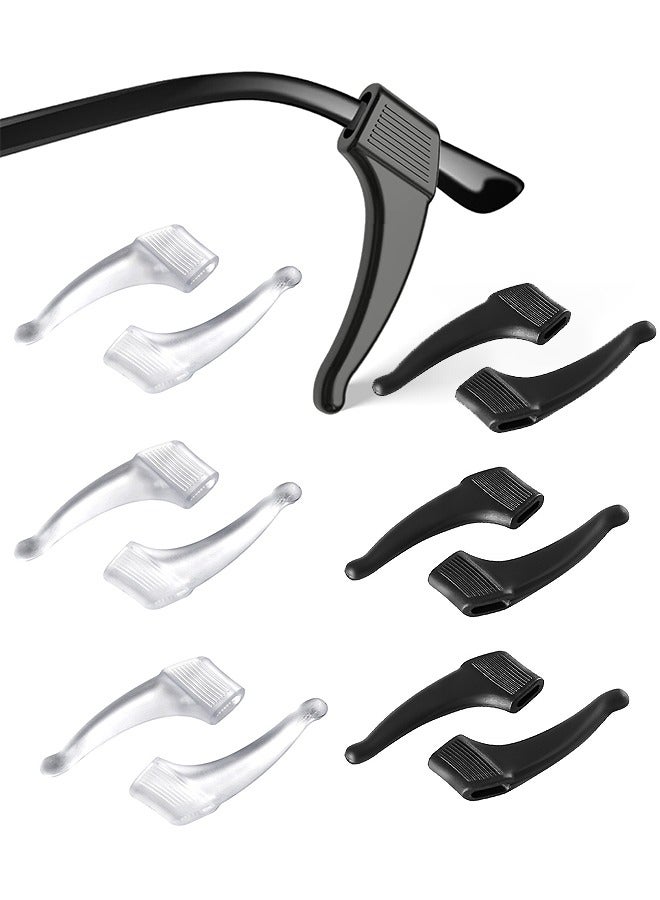 اتش اس 6 أزواج نظارات النظارات النظارات السيليكون أحواض المعبد حاملي حماة مضادة للانزلاق نظارات سدادات قبضة الأذن قبضة الأذن - Image 1