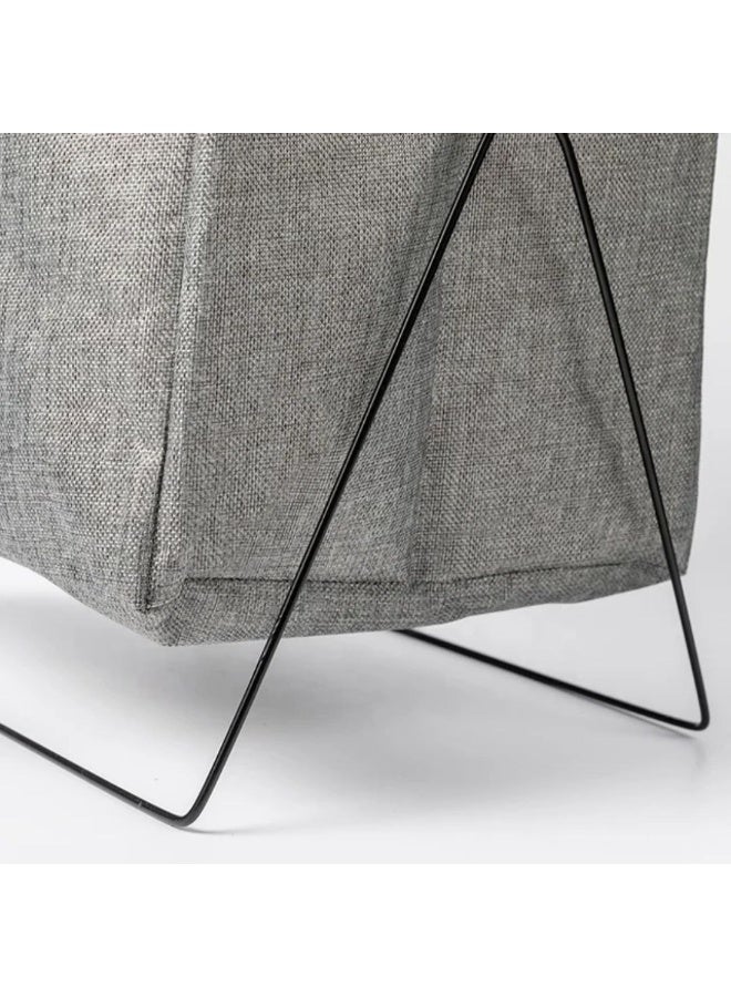 Fabric Laundry Basket with Metal Frame Elegant and Durable for Clothes and Toy Storage Multi-Purpose Use  Da  - Image 4