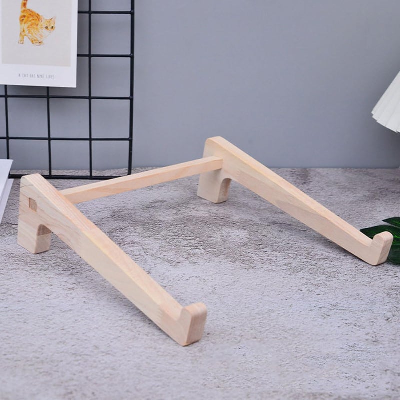 Rubberwood Laptop Stand Portable Holder for Desk 14 8 to 17 6 Inch Office Home Use - Image 5