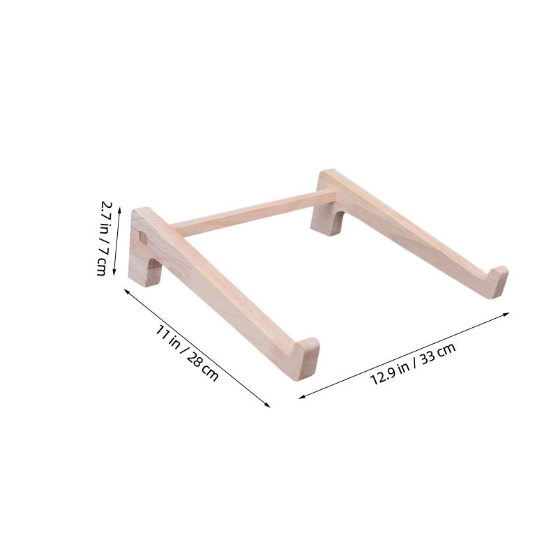 Rubberwood Laptop Stand Portable Holder for Desk 14 8 to 17 6 Inch Office Home Use - Image 3