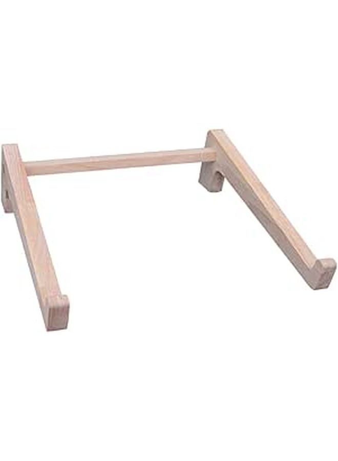 Rubberwood Laptop Stand Portable Holder for Desk 14 8 to 17 6 Inch Office Home Use - Image 1
