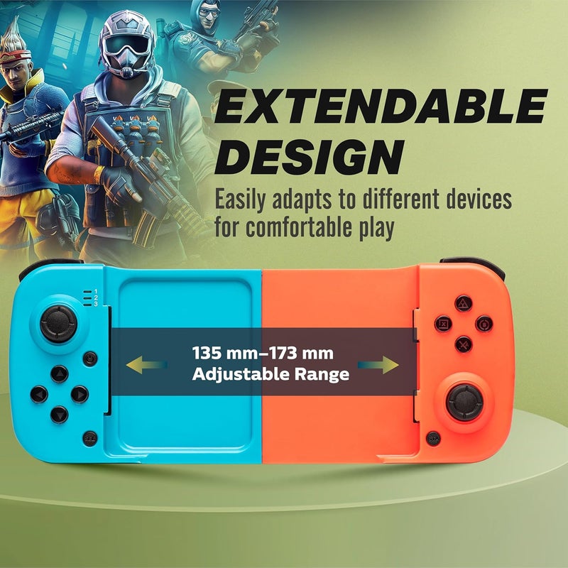 NITHO Wireless Mobile Gaming Controller for iOS & Android Phones, PC, Tablets, Switch | Full Size Adjustable, Customizable Back Buttons, Joystick for Cloud Gaming, PS Remote Play, Arcade MFI Games - Image 4