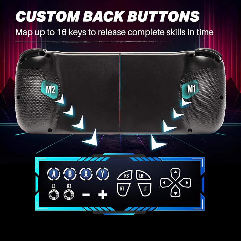NITHO Wireless Mobile Gaming Controller for iOS & Android Phones, PC, Tablets, Switch | Full Size Adjustable, Customizable Back Buttons, Joystick for Cloud Gaming, PS Remote Play, Arcade MFI Games - Image 5