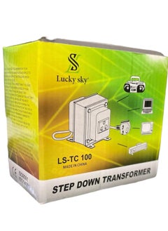 Lucky Sky Lucky Sky 100 Watt Step Down Transformer 220 Volt to 110 Volt Voltage Converter,Universal 3 Pin UK With Power Cord For Household Electrical Appliance Voltage Converter (220V TO 110V 100W).  - Image 4