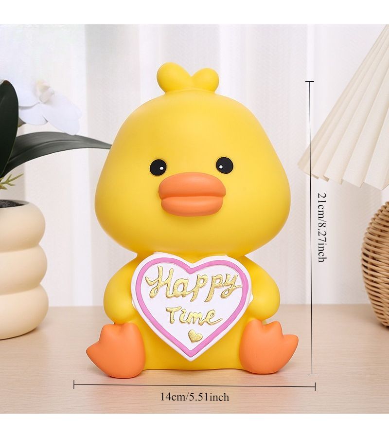 Duck Piggy Bank Cute Animal Coin Holder Portable Office Decoration - Image 3