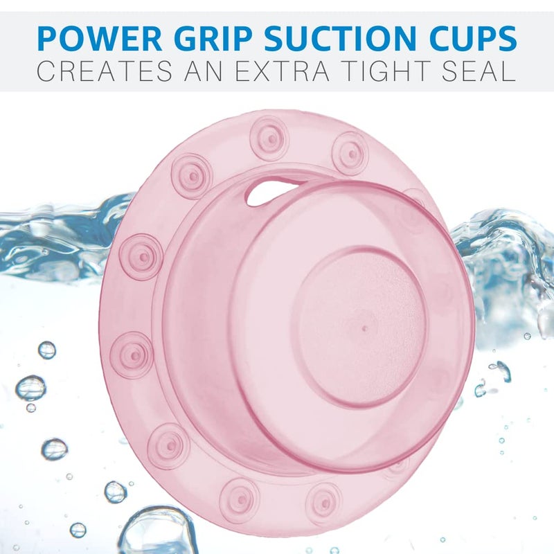 SlipX Solutions Bottomless Bath | Overflow Drain Cover for Tub | Best Gifts for Mom, Spa & Bath Accessories | Drain Block, Water Stopper Plug | Bath Essentials for Women | 4" Diameter, Coral - Image 2