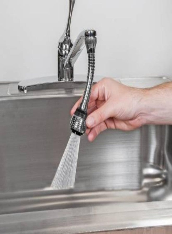 COSWARE Turbo Flex 360 Faucet Sprayer Water Extender Multiple use in Kitchen Tap Extender Jet Stream/Water Saving Sprinkler and Aerator,Adjustable Head Nozzle (Pack of 1) - Image 1