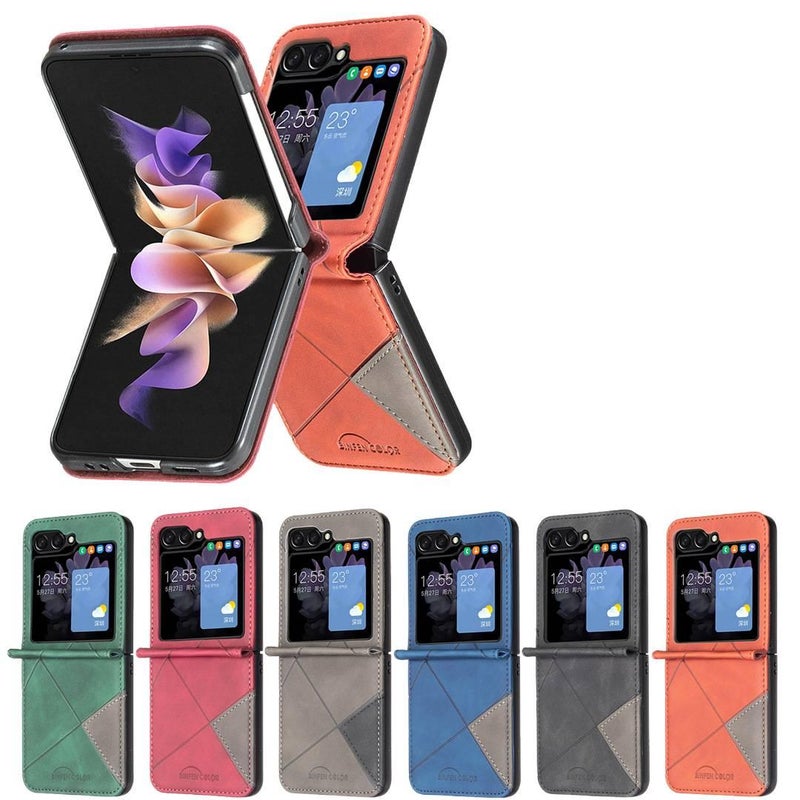 Drop Protection , Blue , Cover for Samsung Galaxy Z Flip 4 , Two Tone Design , for On The Go Carry - Image 2