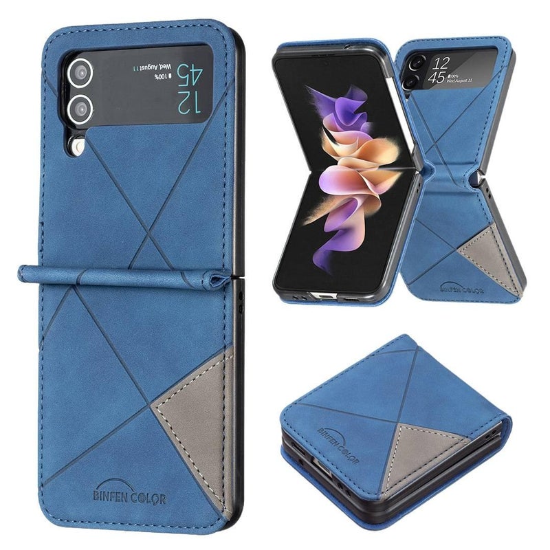Drop Protection , Blue , Cover for Samsung Galaxy Z Flip 4 , Two Tone Design , for On The Go Carry - Image 1