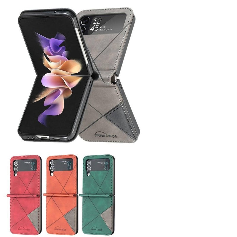 Drop Protection , Blue , Cover for Samsung Galaxy Z Flip 4 , Two Tone Design , for On The Go Carry - Image 3