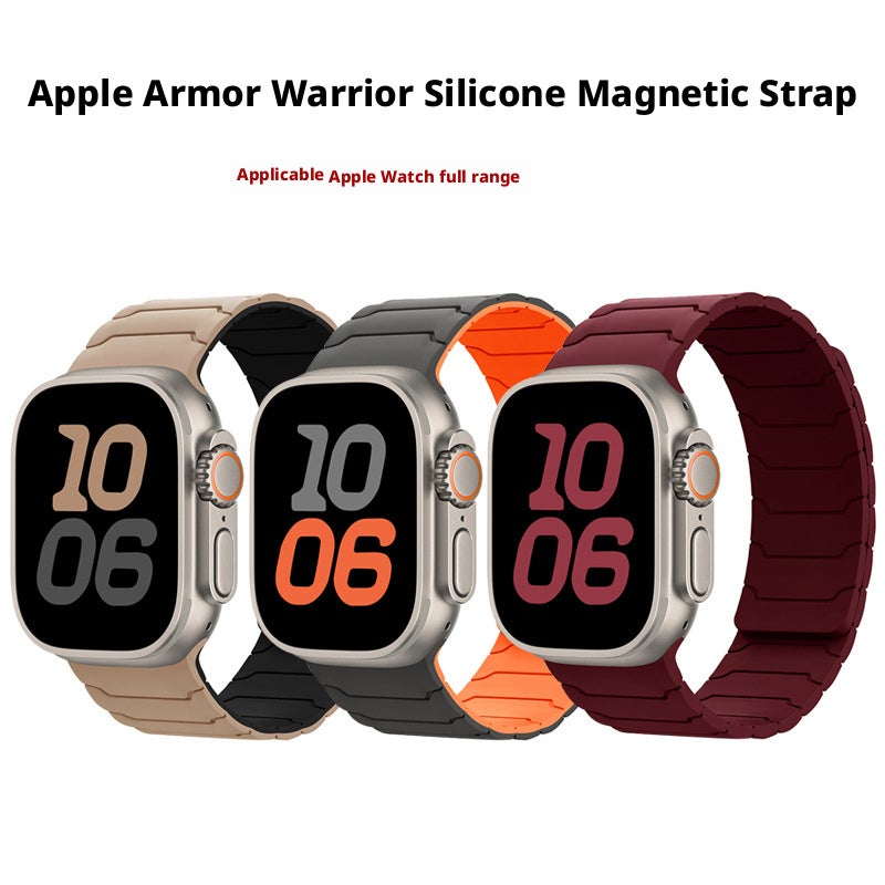 Silicone Magnetic Watch Band for Apple Watch 1-11/Ultra 3/SE - Image 1
