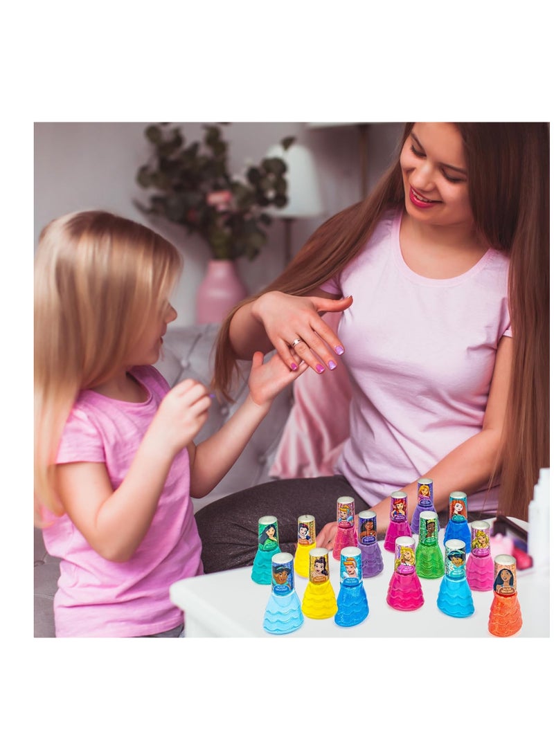 TOWNLEY GIRL Townley Girl Disney Princess 15 Piece Water-Based Nail Polish with 3 Toe Spacers| Quick Dry| Peel Off| Gift Kit Set for Kids Girls| Ages 3  - Image 4