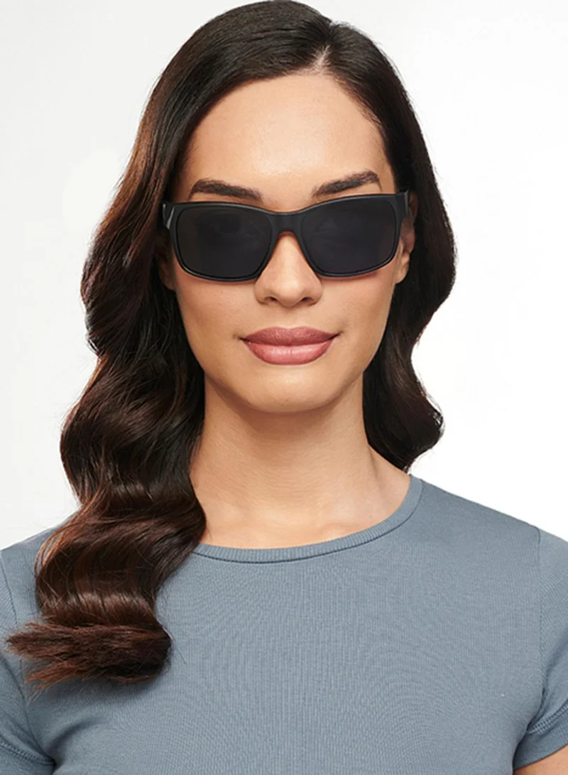 VINCENT CHASE VINCENT CHASE EYEWEAR By Lenskart | Full Rim Square Branded Latest and Stylish Sunglasses | Polarized and 100% UV Protected | Men & Women | Medium | VC S14462 (Color:-Black)-Pack of 1