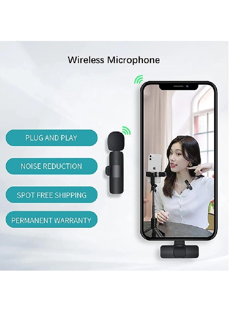 K35 Wireless Collar Microphones For 3.5mm AUX Devices Camera Speaker Mobile Phone Recording Clip-On Lapel Lavalier Mic