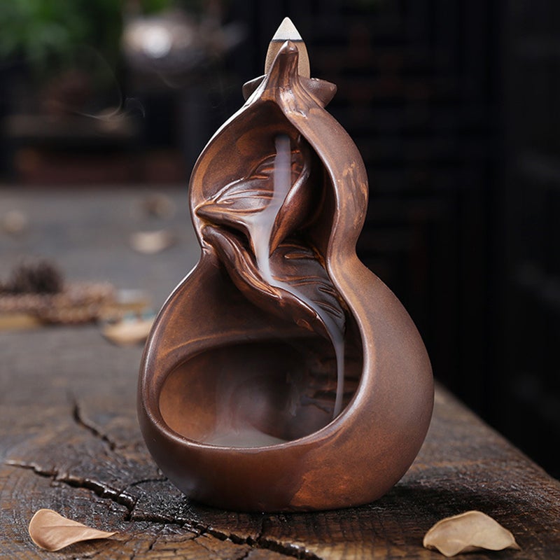 Waterfall Incense Holder Ceramic Incense Holder Incense Burner Office Accessory - Image 4