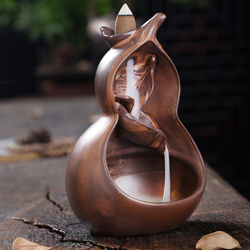 Waterfall Incense Holder Ceramic Incense Holder Incense Burner Office Accessory - Image 3