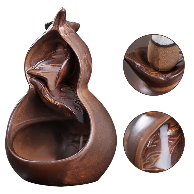 Waterfall Incense Holder Ceramic Incense Holder Incense Burner Office Accessory - Image 2