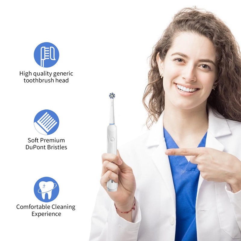 TINGOX Replacement Toothbrush Heads for Oral B Braun, 16 Pack Electric Toothbrush Heads, Precision Clean Brush Heads Refill Compatible with Oral-B 7000/Pro 1000/9600/5000/3000/8000 (16pack) - Image 2