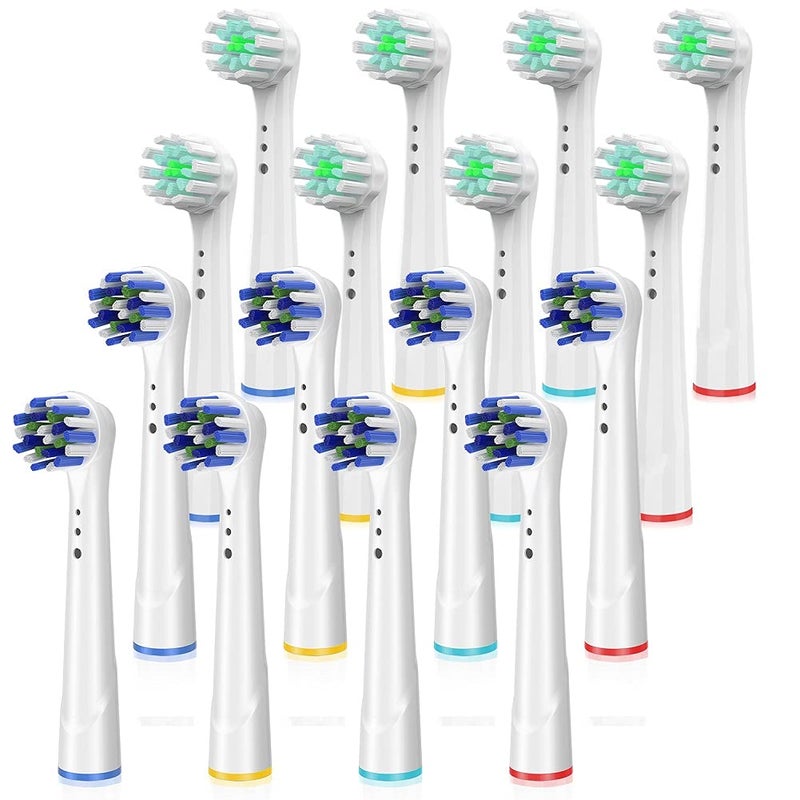 TINGOX Replacement Toothbrush Heads for Oral B Braun, 16 Pack Electric Toothbrush Heads, Precision Clean Brush Heads Refill Compatible with Oral-B 7000/Pro 1000/9600/5000/3000/8000 (16pack) - Image 1