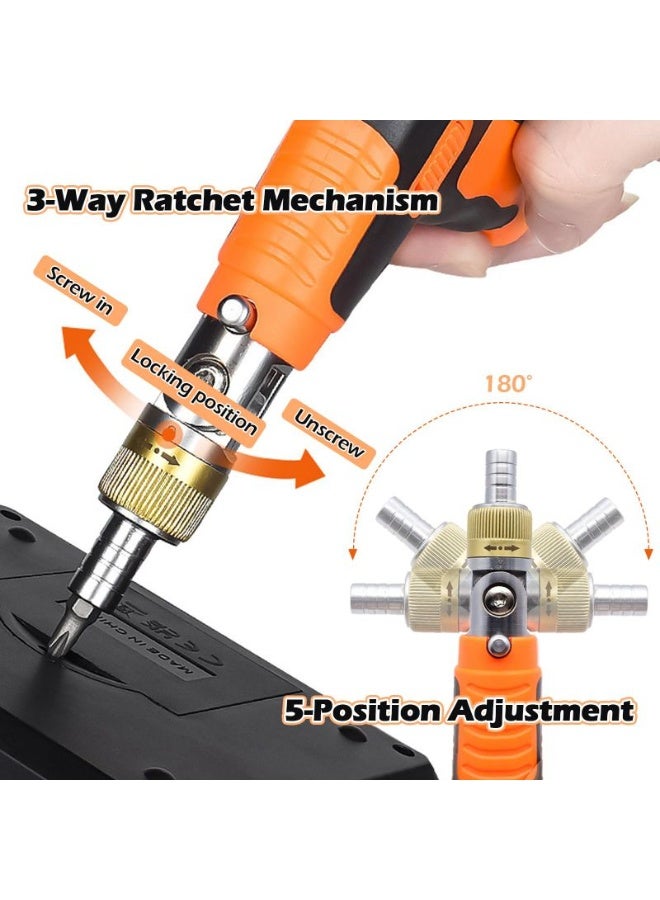 Screwdriver 16PCS Multi-Function Ratchet Screwdriver Set – 180° Rotating Handle with Magnetic Bit Holder for Home & Car Repair - Image 5