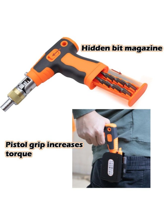 Screwdriver 16PCS Multi-Function Ratchet Screwdriver Set – 180° Rotating Handle with Magnetic Bit Holder for Home & Car Repair - Image 4