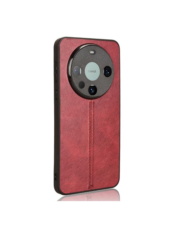 اس-توب جراب لهاتف Huawei Mate 60 Pro مصنوع من جلد البقر المخيط بنمط جلد البقر PC + PU + TPU - Image 3