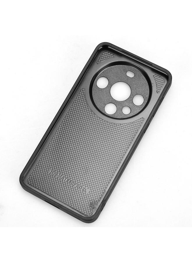 اس-توب جراب لهاتف Huawei Mate 60 Pro مصنوع من جلد البقر المخيط بنمط جلد البقر PC + PU + TPU - Image 4