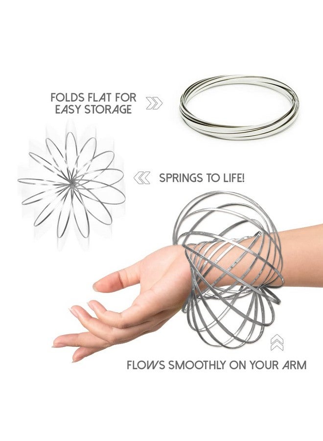 جلو اف اكس حلقة التدفق التعليمية الحركية من GloFX | لعبة ذراع حلقة دوارة، سوار تدفق سحري سلينكي | لعبة زنبركية تفاعلية ثلاثية الأبعاد متعددة الحواس - Image 3